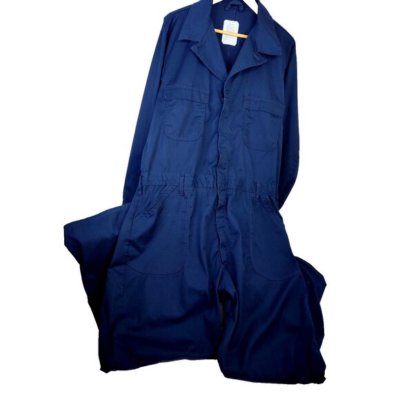 U S Nany Blue Utility Coveralls 48L Workwear Jumpsuit Mechanic Boiler Suit - Picture 7 of 12
